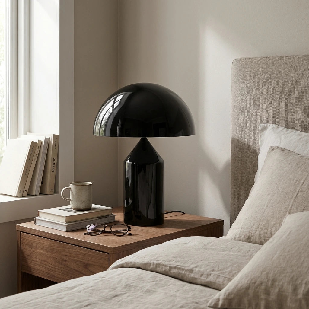 MushroomGlow | Elegant Minimalist Metal Table Lamp for Bedroom & Living Room 4