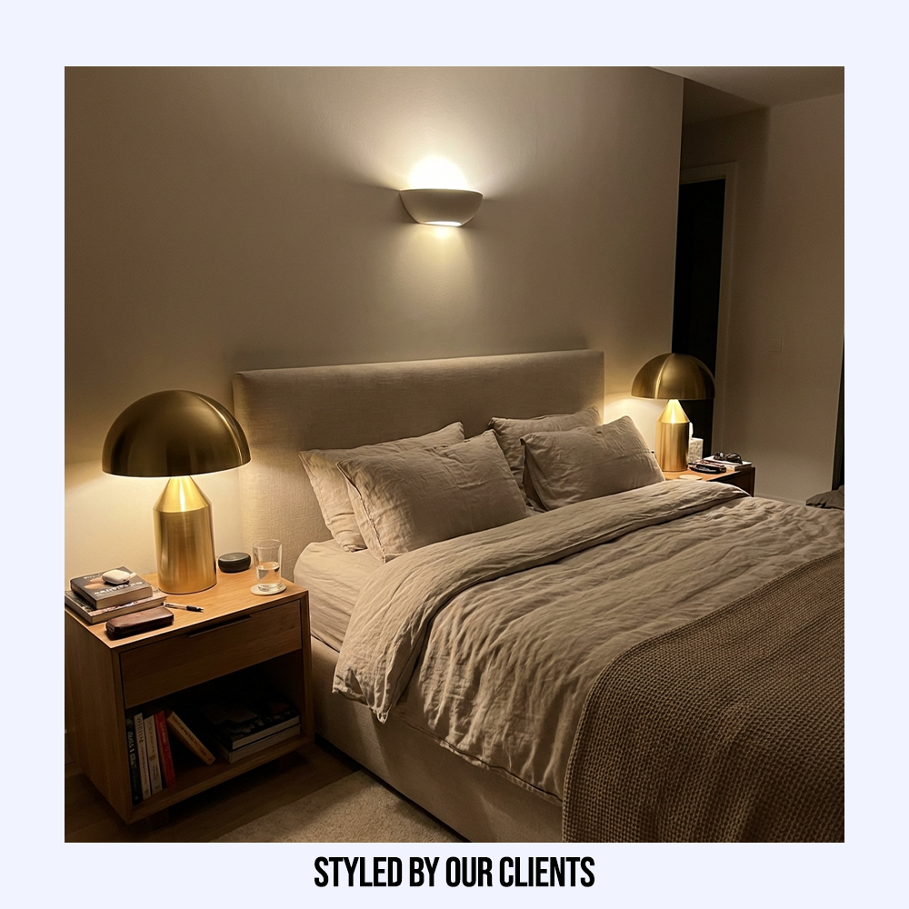 MushroomGlow | Elegant Minimalist Metal Table Lamp for Bedroom & Living Room 5