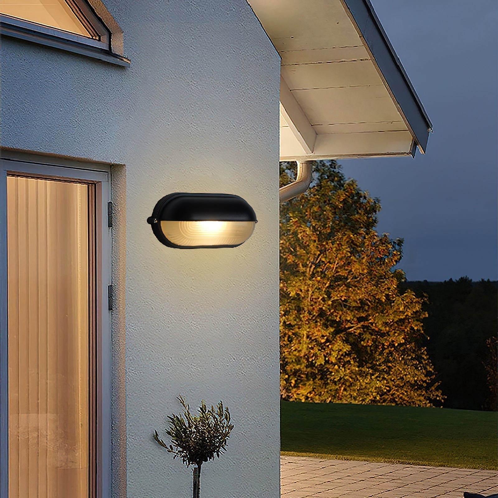 Nauticus | Stylish Industrial Outdoor Wall Lamp with Ribbed Glass Shade 2