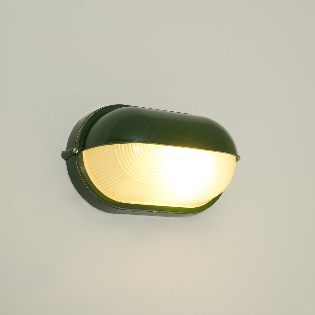 Nauticus | Stylish Industrial Outdoor Wall Lamp with Ribbed Glass Shade 8