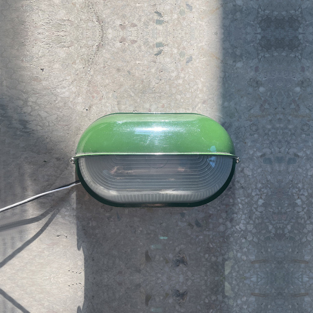 Nauticus | Stylish Industrial Outdoor Wall Lamp with Ribbed Glass Shade 9