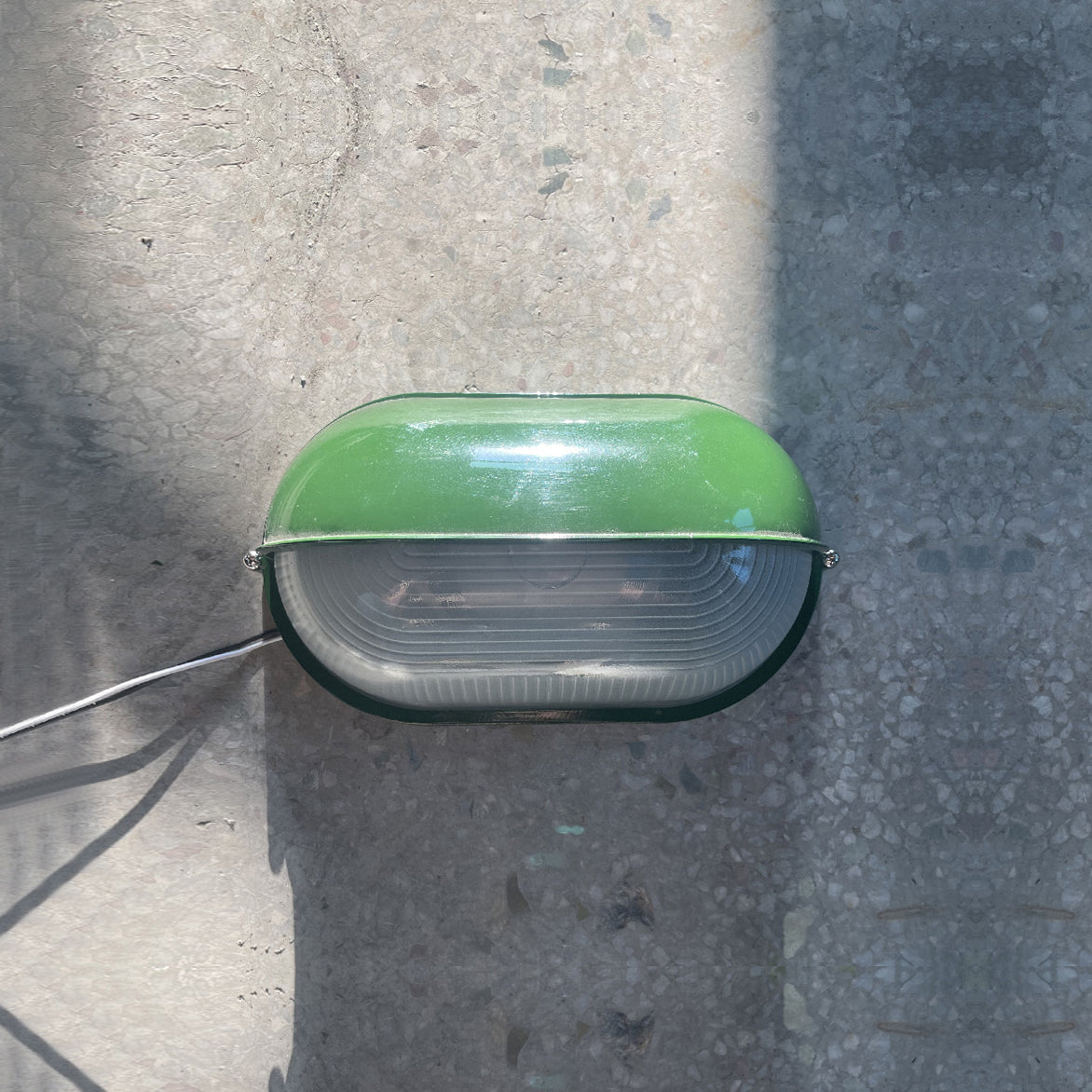 Nauticus | Stylish Industrial Outdoor Wall Lamp with Ribbed Glass Shade 9