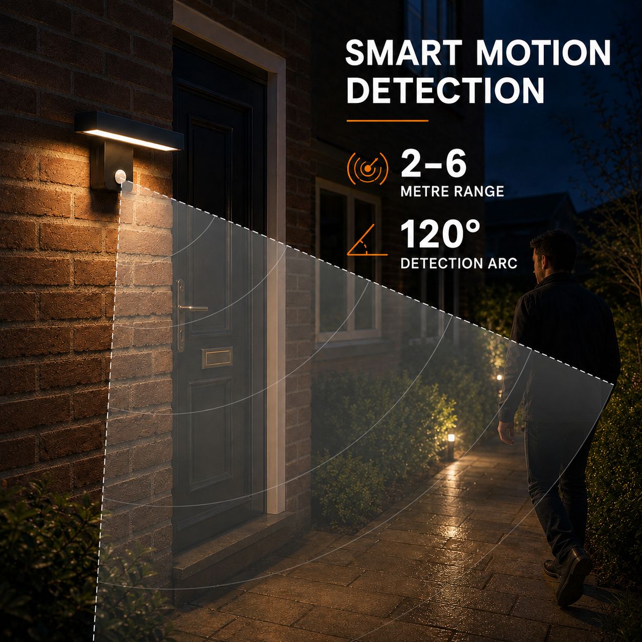 Outdoor Wall Light | Linear LED Bar, Sensor Option, 20 to 50cm