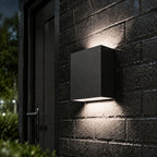 Up and down wall light, neutral 4000K, 12W black, no sensor