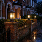 Outdoor Post Light | Ribbed Glass Post Cap Lantern, 37cm