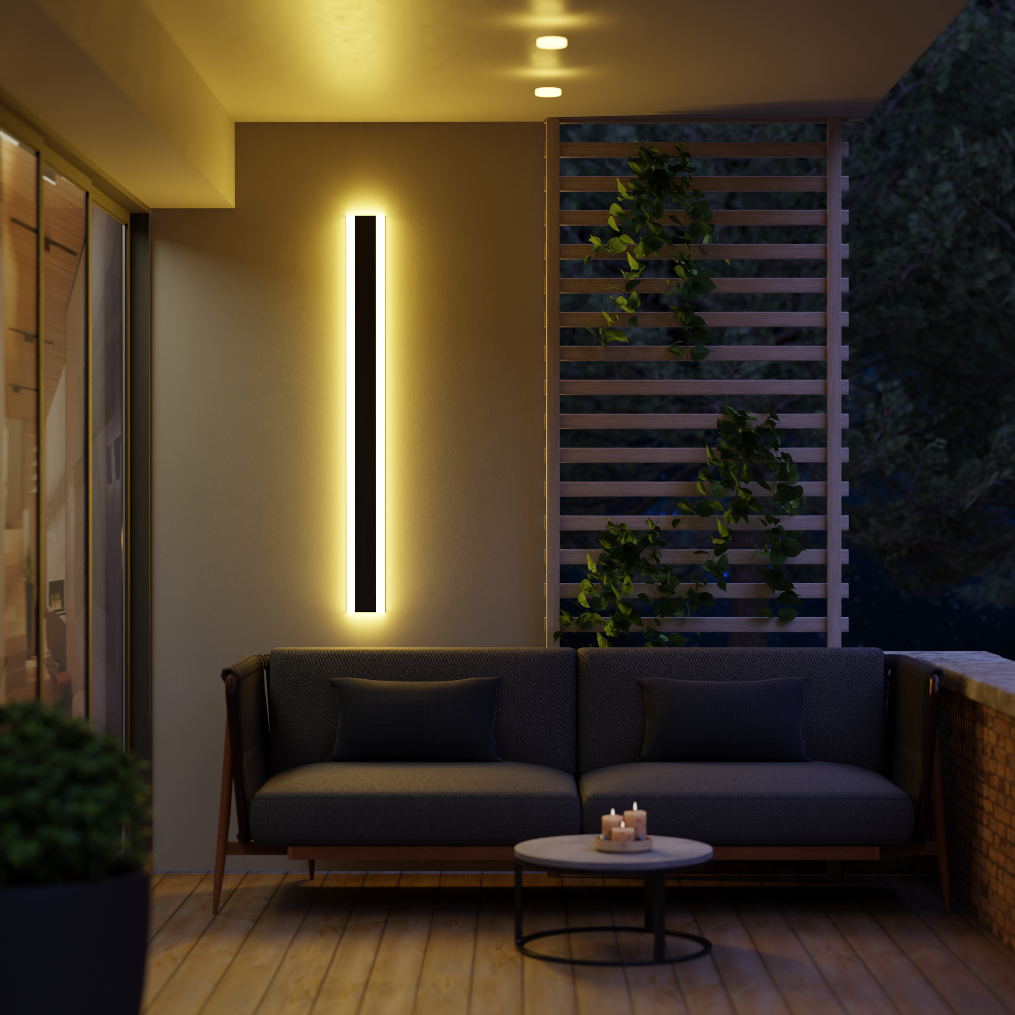 NexaLight | Sleek Modern Outdoor Wall Lamp with Integrated Shelf 12