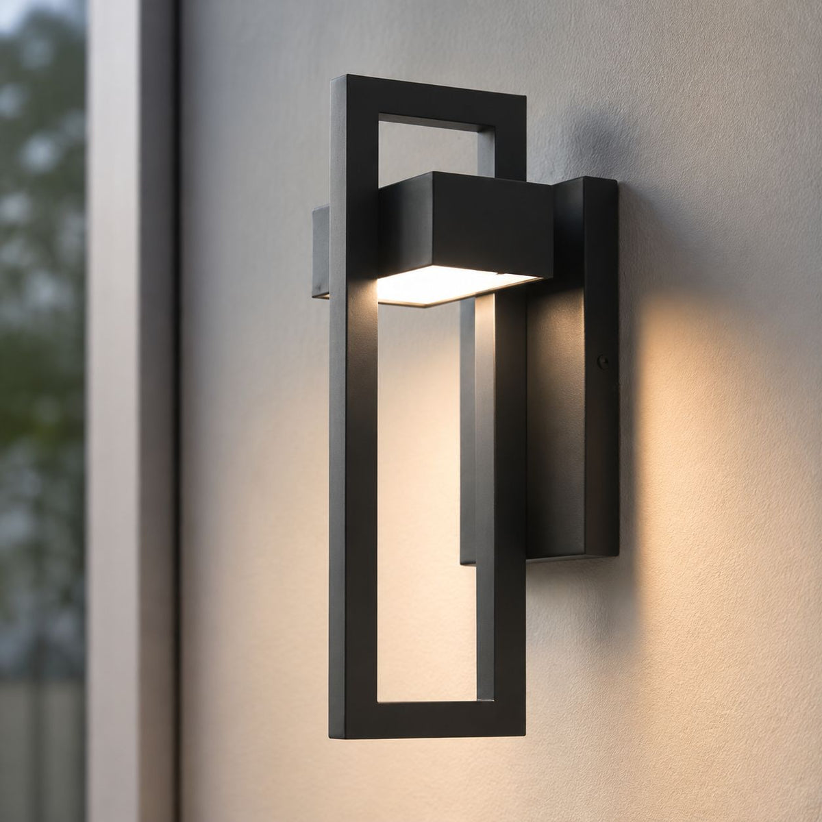 NocturnaLight | Elegant Modern Outdoor Wall Lantern for Patios and Gardens