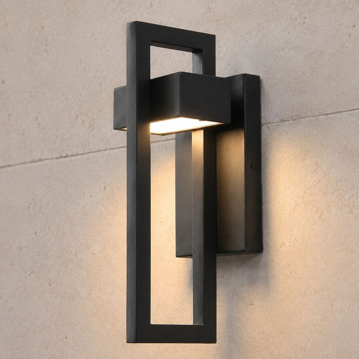 NocturnaLight | Elegant Modern Outdoor Wall Lantern for Patios and Gardens
