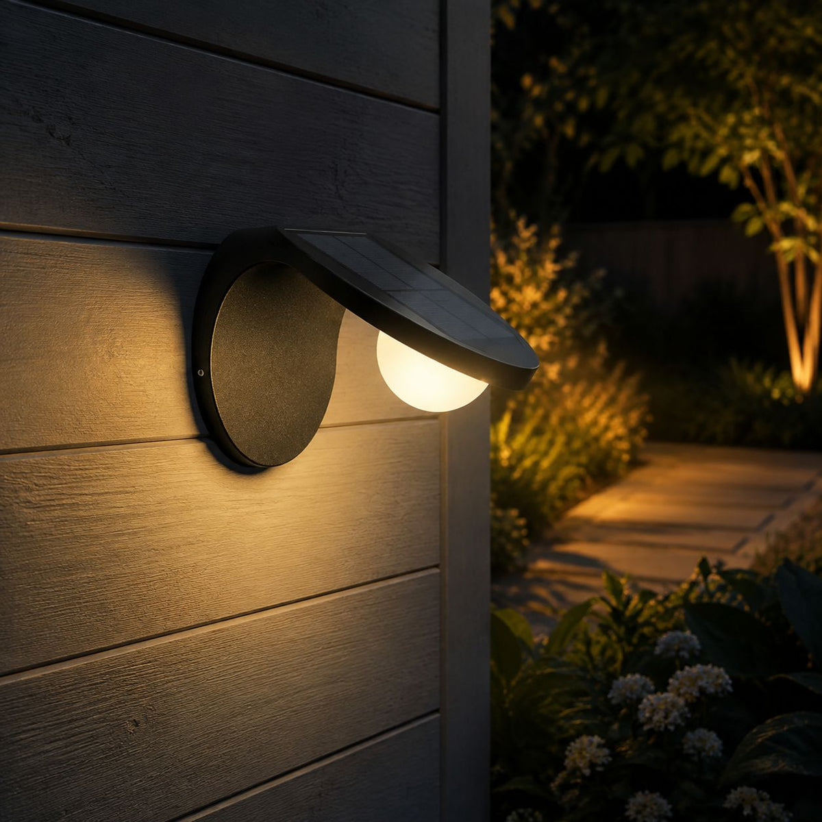 Luminara | Stylish Adjustable Solar Outdoor Wall Lantern for Garden Lighting