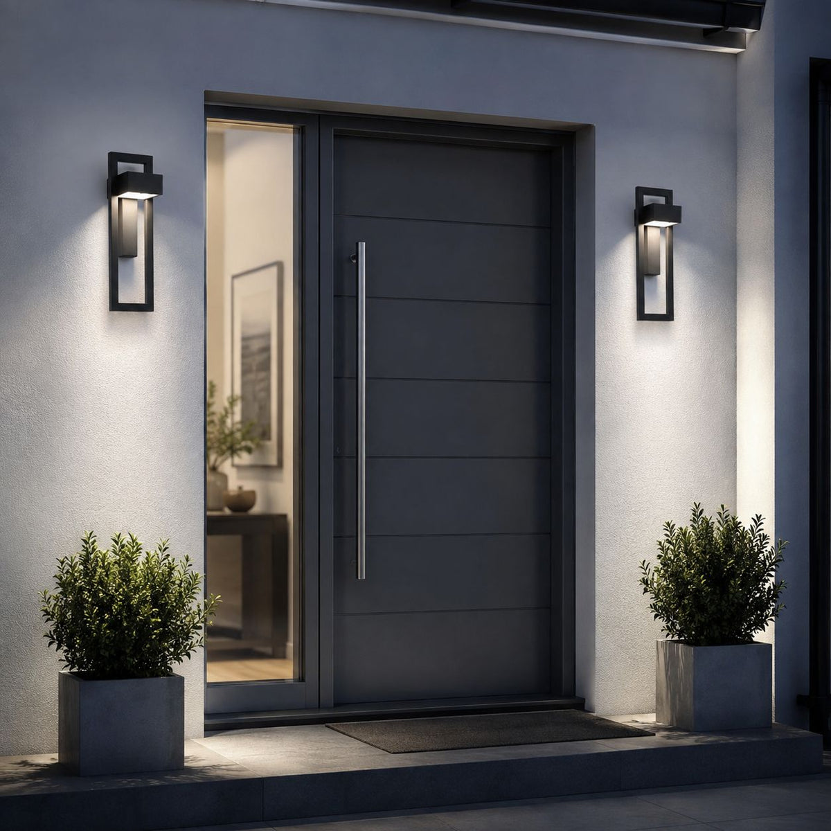 NocturnaLight | Elegant Modern Outdoor Wall Lantern for Patios and Gardens