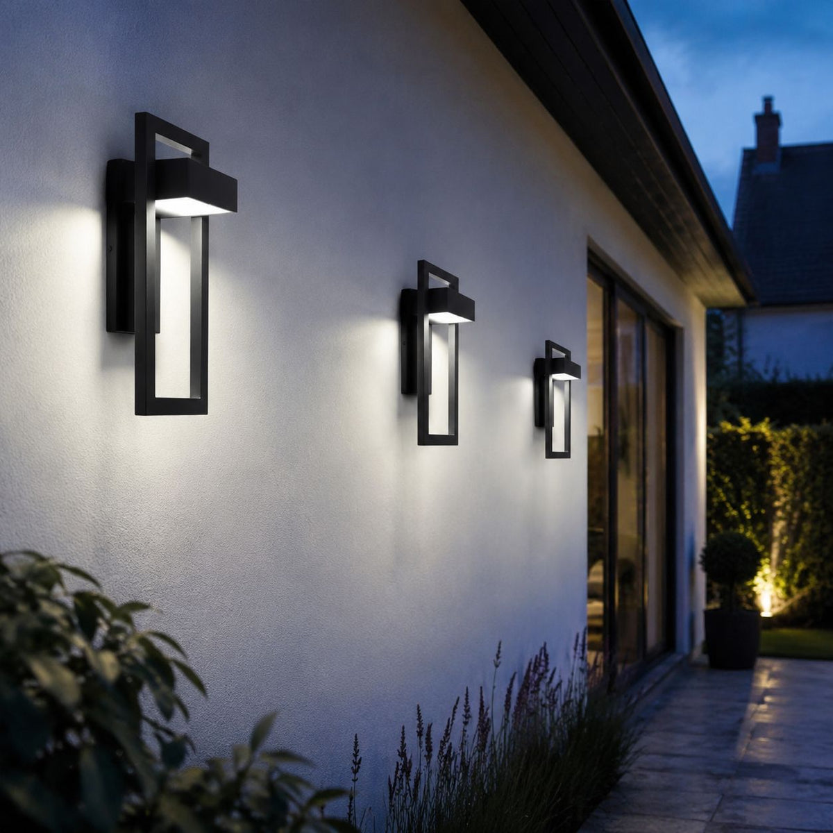 NocturnaLight | Elegant Modern Outdoor Wall Lantern for Patios and Gardens
