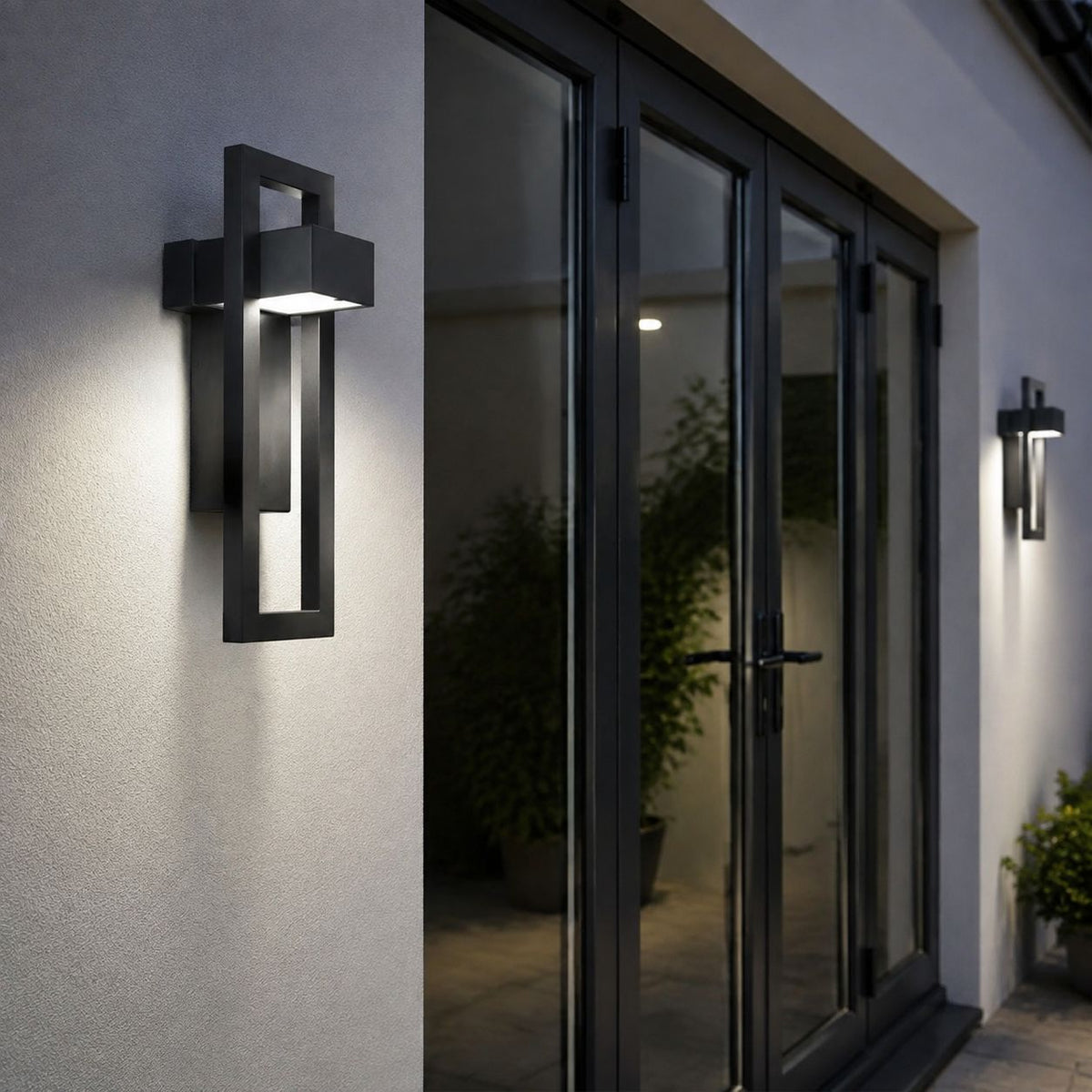 NocturnaLight | Elegant Modern Outdoor Wall Lantern for Patios and Gardens