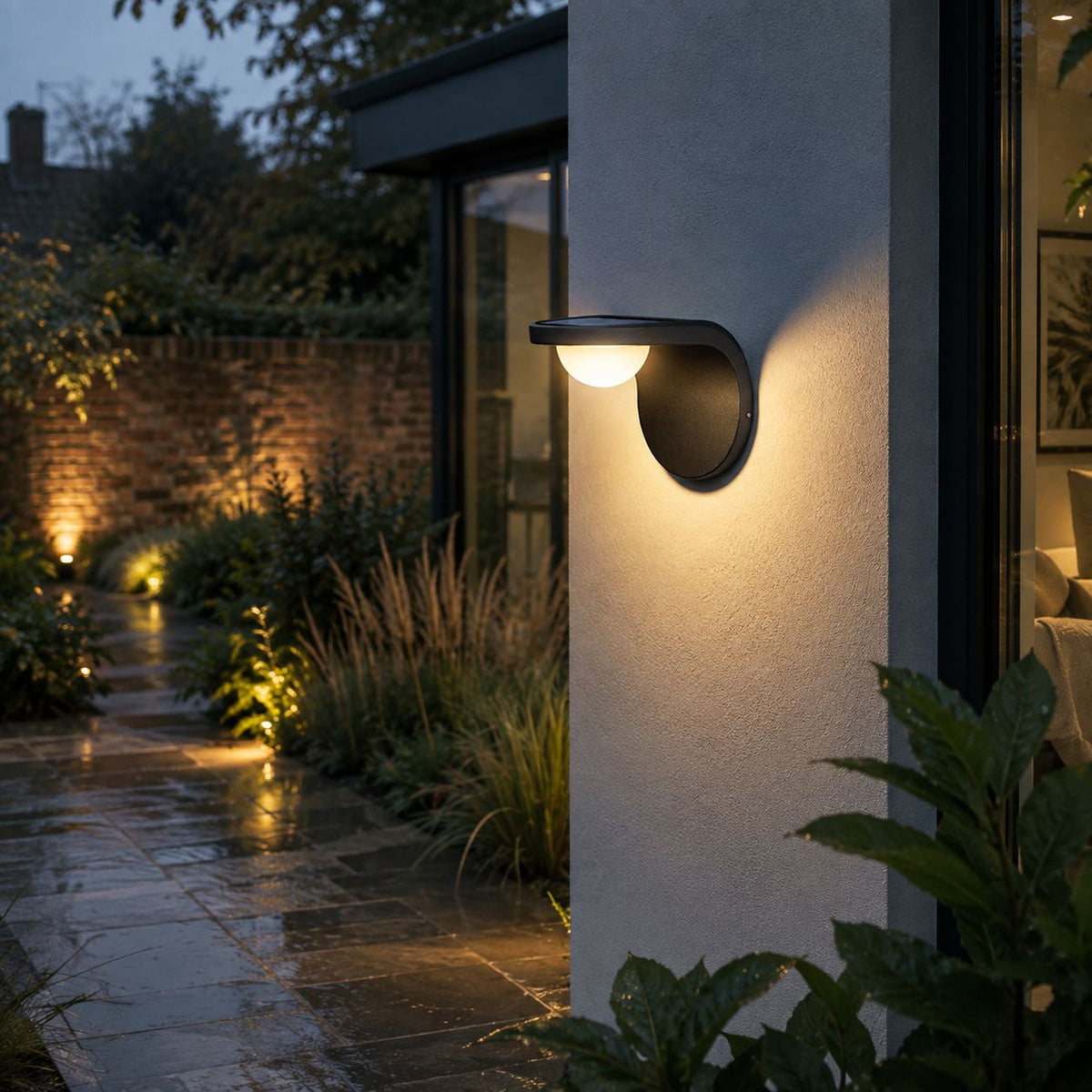 Luminara | Stylish Adjustable Solar Outdoor Wall Lantern for Garden Lighting