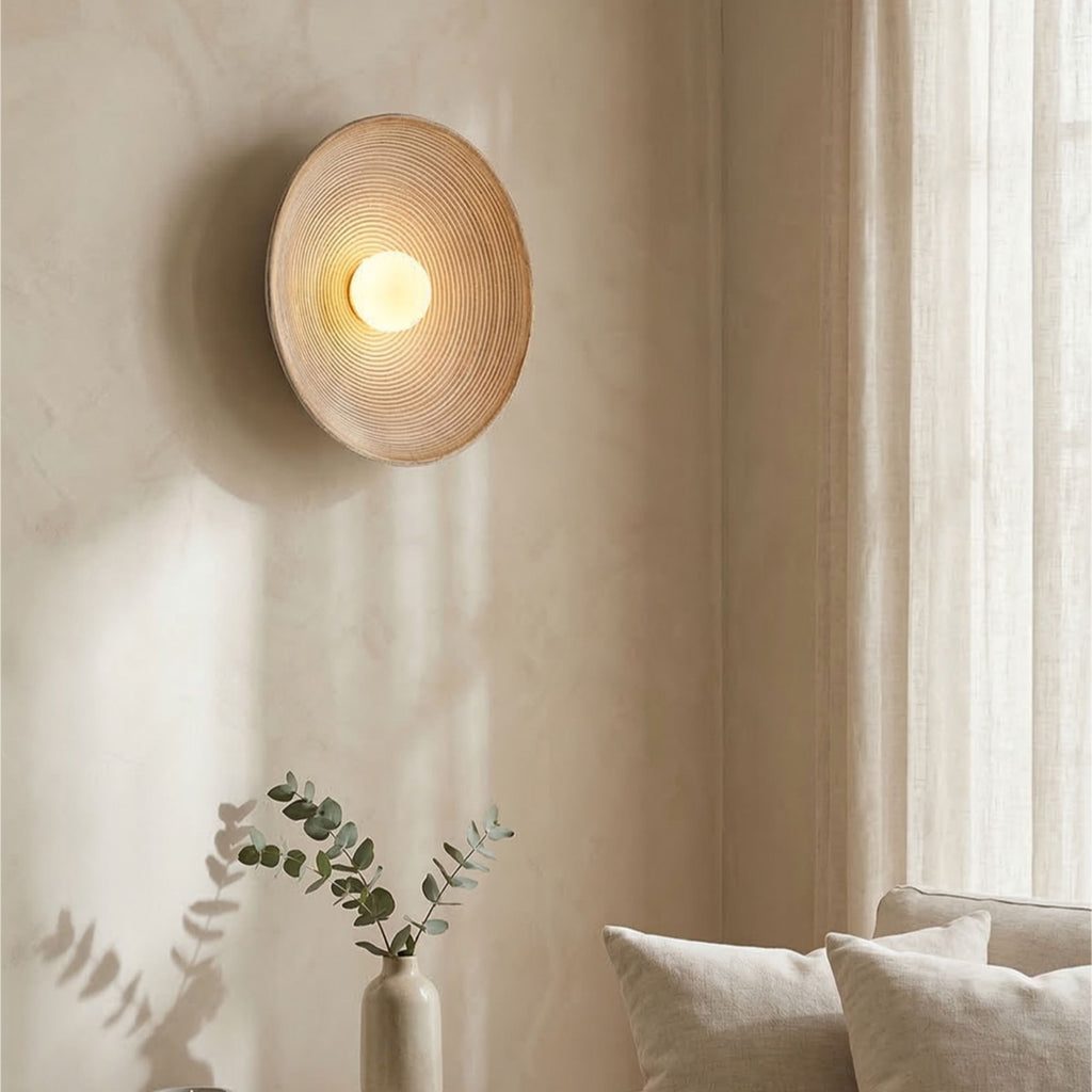 NordicGlow | Elegant Minimalist Wall Light with Natural Wood Finish