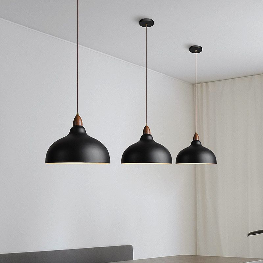 NordicWood | Stylish Black Pendant Light for Kitchen Island Lighting 5