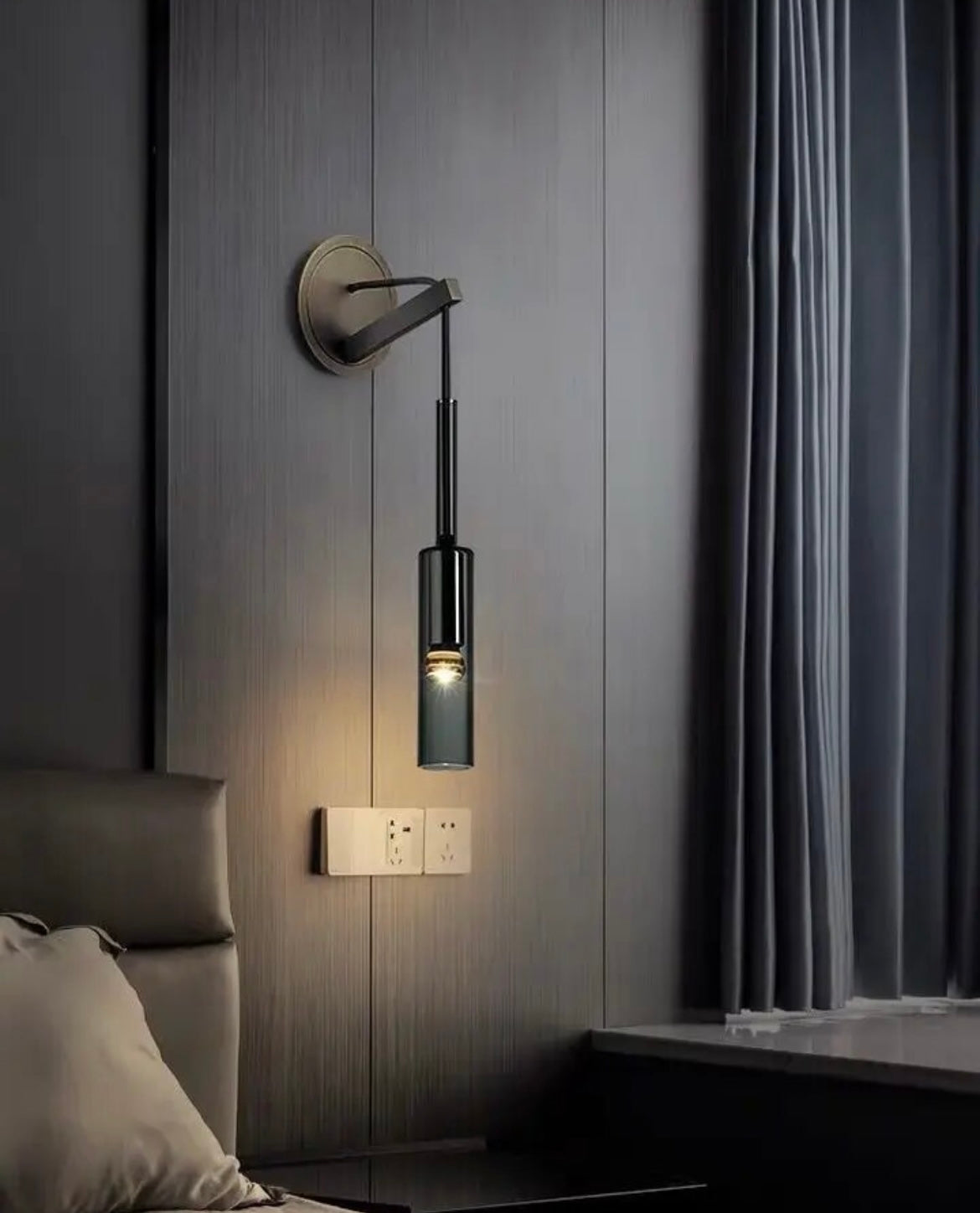 NordicaGlow | Stylish Elegant Black Wall Sconce Light Fixture 2