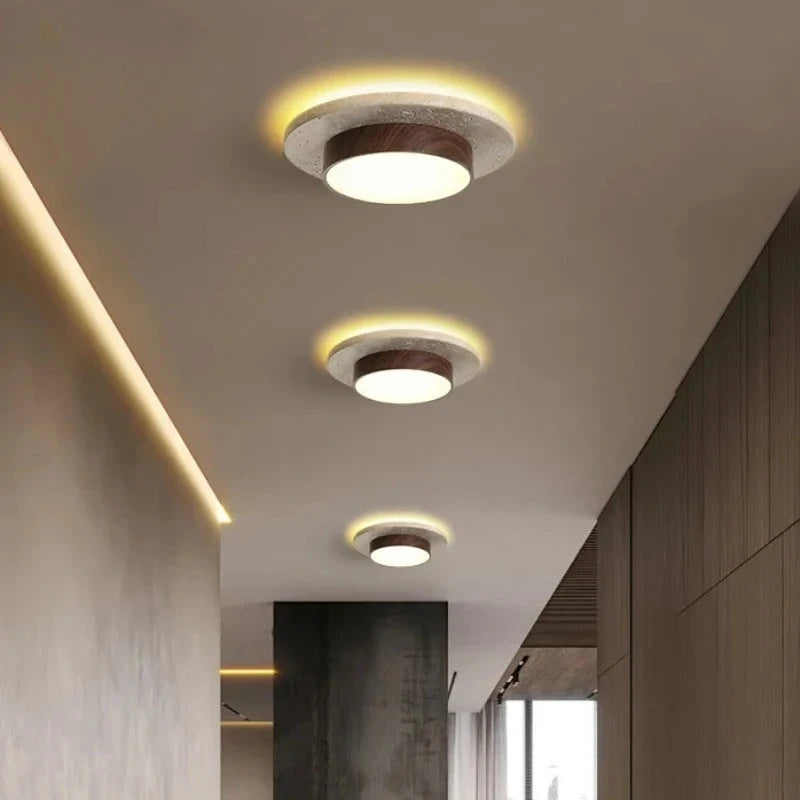 NoruStone | Elegant Textured Modern Flush Mount Ceiling Light Fixture 0