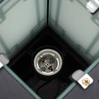 Interior view of the E27 socket inside the ribbed glass lantern