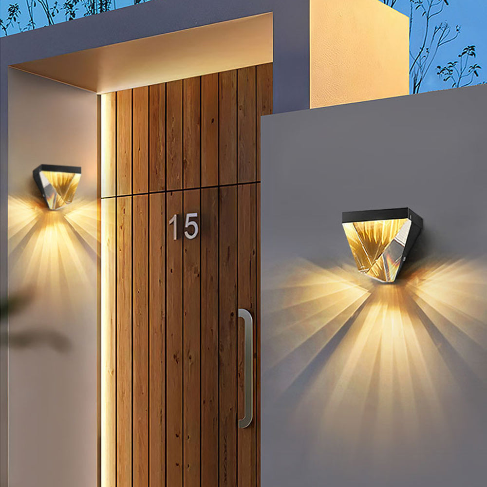 RayLux | Elegant Waterproof Metal Crystal Outdoor Wall Lamp 0