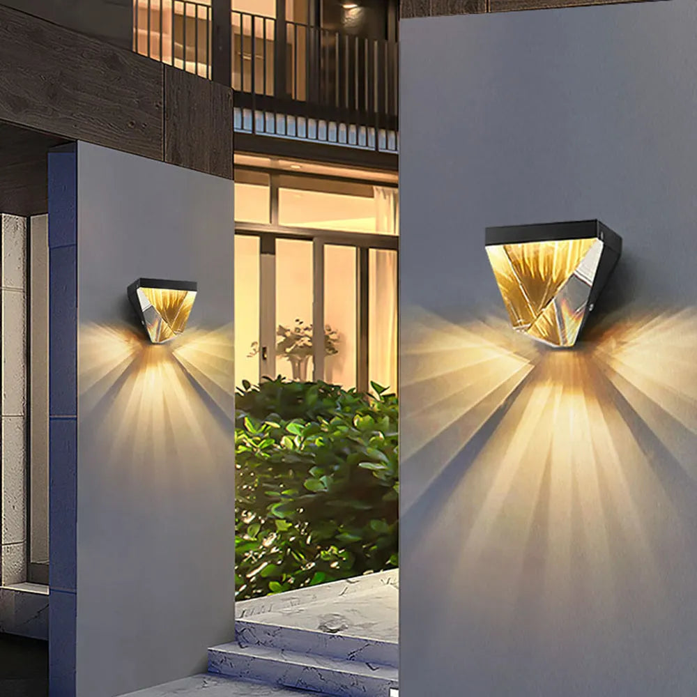 RayLux | Elegant Waterproof Metal Crystal Outdoor Wall Lamp 5
