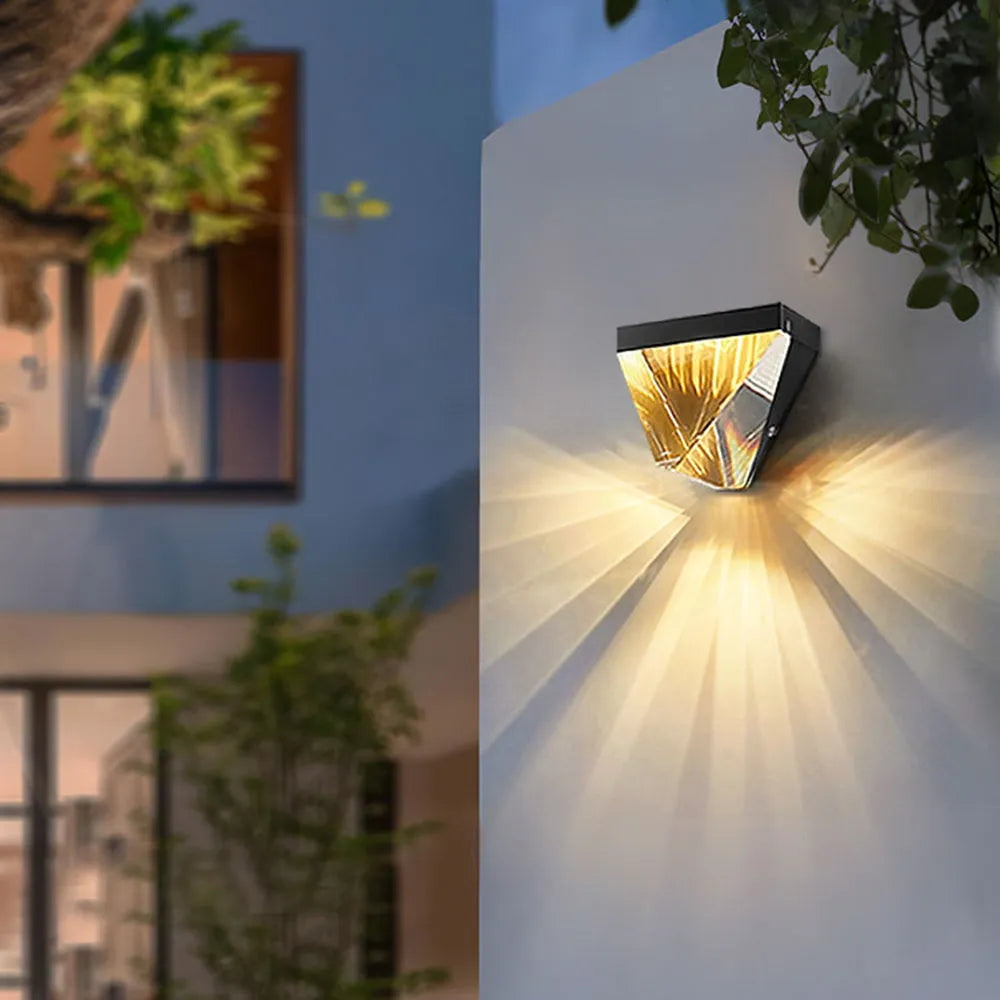 RayLux | Elegant Waterproof Metal Crystal Outdoor Wall Lamp 6