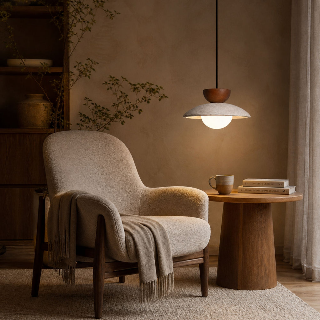 Pendant light for cozy reading corner with soft ambient lighting