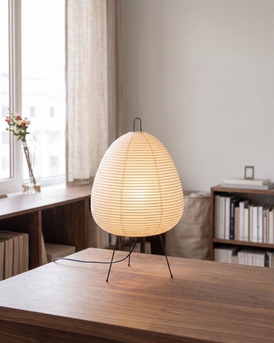 SakuraLight | Elegant Minimalist Japanese Table Lamp with Soft Glow 0