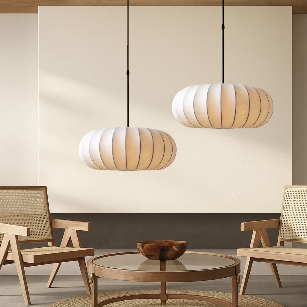 SilkAura | Elegant Minimalist Wabi-Sabi Kitchen Pendant Lighting