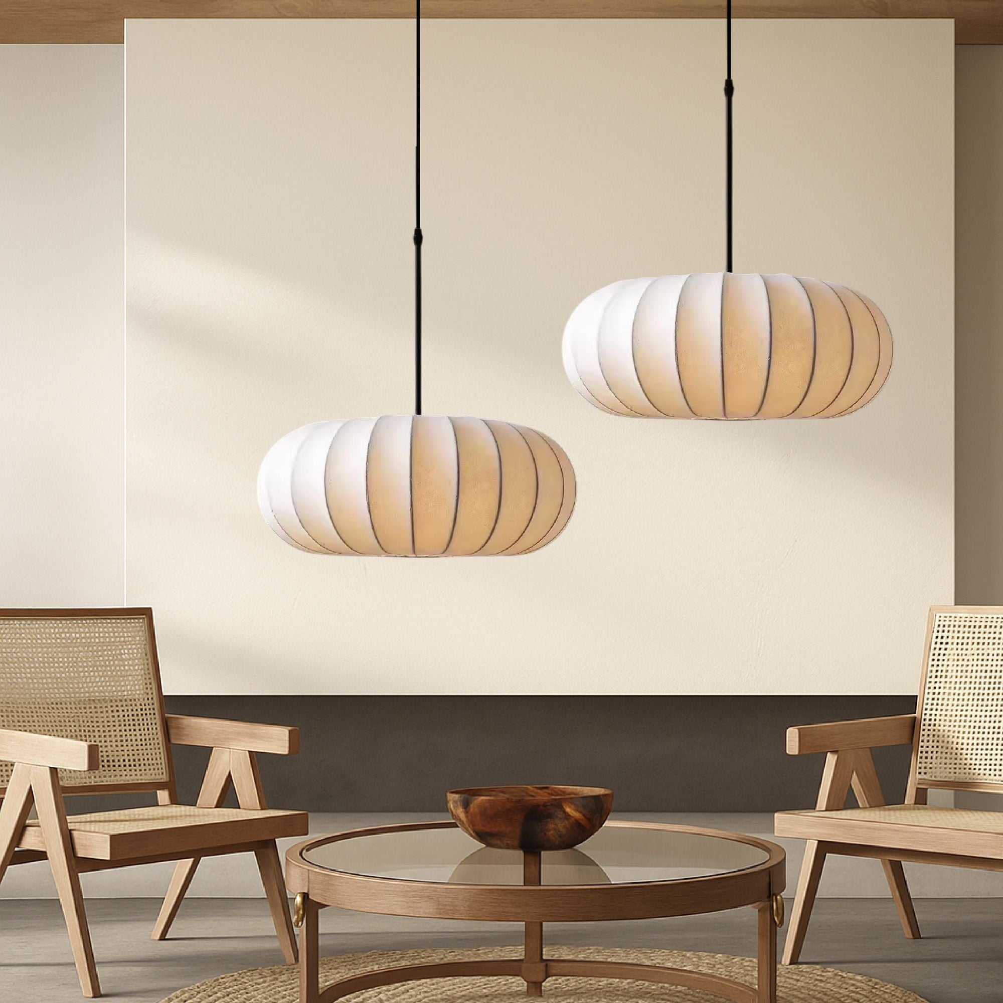 SilkAura | Elegant Minimalist Wabi-Sabi Kitchen Pendant Lighting