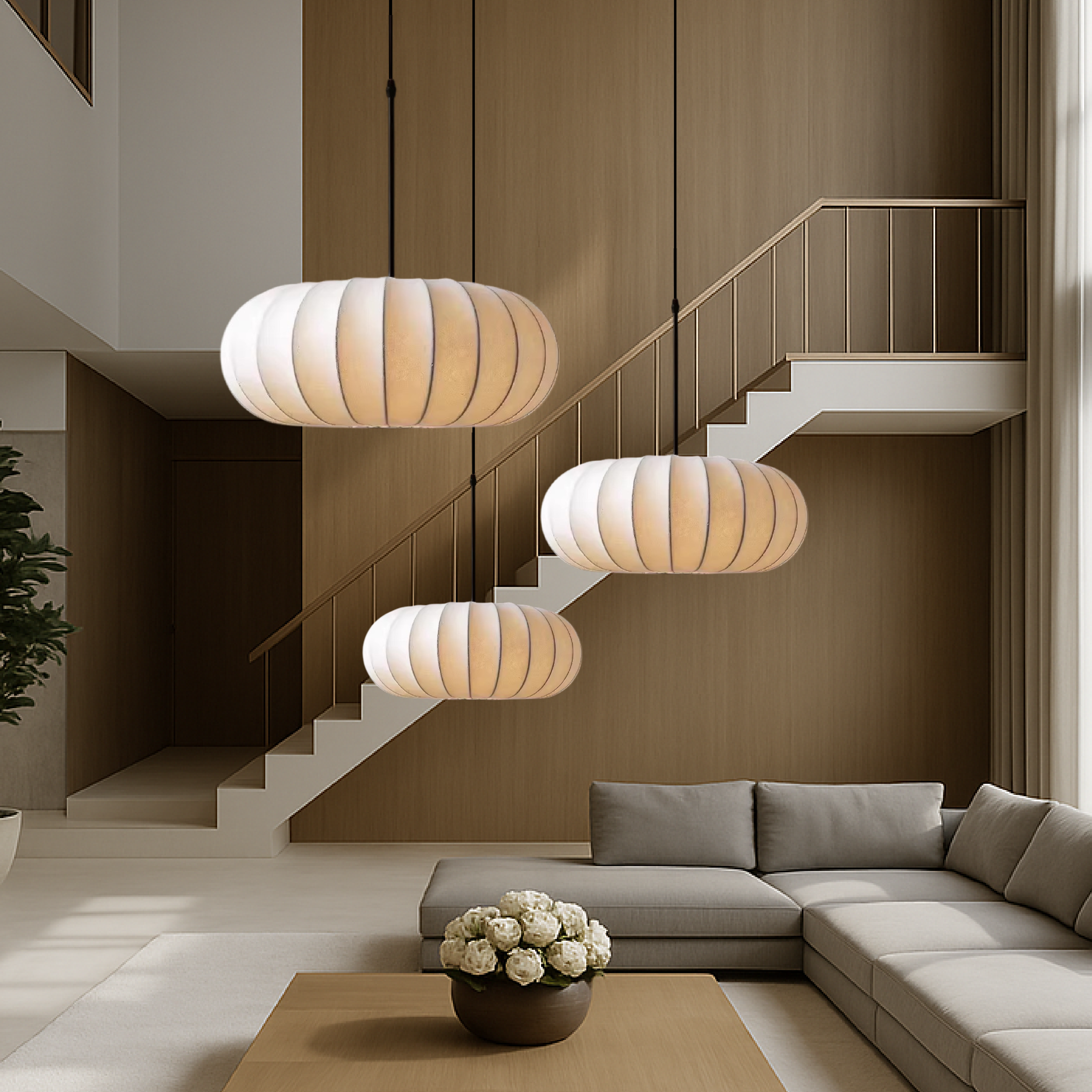 SilkAura | Elegant Minimalist Wabi-Sabi Kitchen Pendant Lighting 4