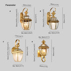 SilvaGlow | Elegant Vintage Metal Outdoor Wall Lamp in Gold 3