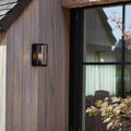 SilvaLight | Sleek Modern Outdoor Rectangular Wall Lamp in Black 0