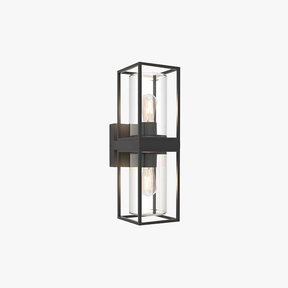 SilvaLight | Sleek Modern Outdoor Rectangular Wall Lamp in Black 1