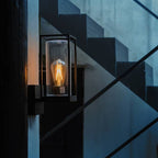 SilvaLight | Sleek Modern Outdoor Rectangular Wall Lamp in Black 4