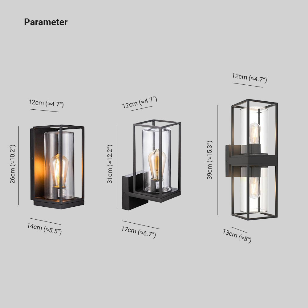 SilvaLight | Sleek Modern Outdoor Rectangular Wall Lamp in Black 6