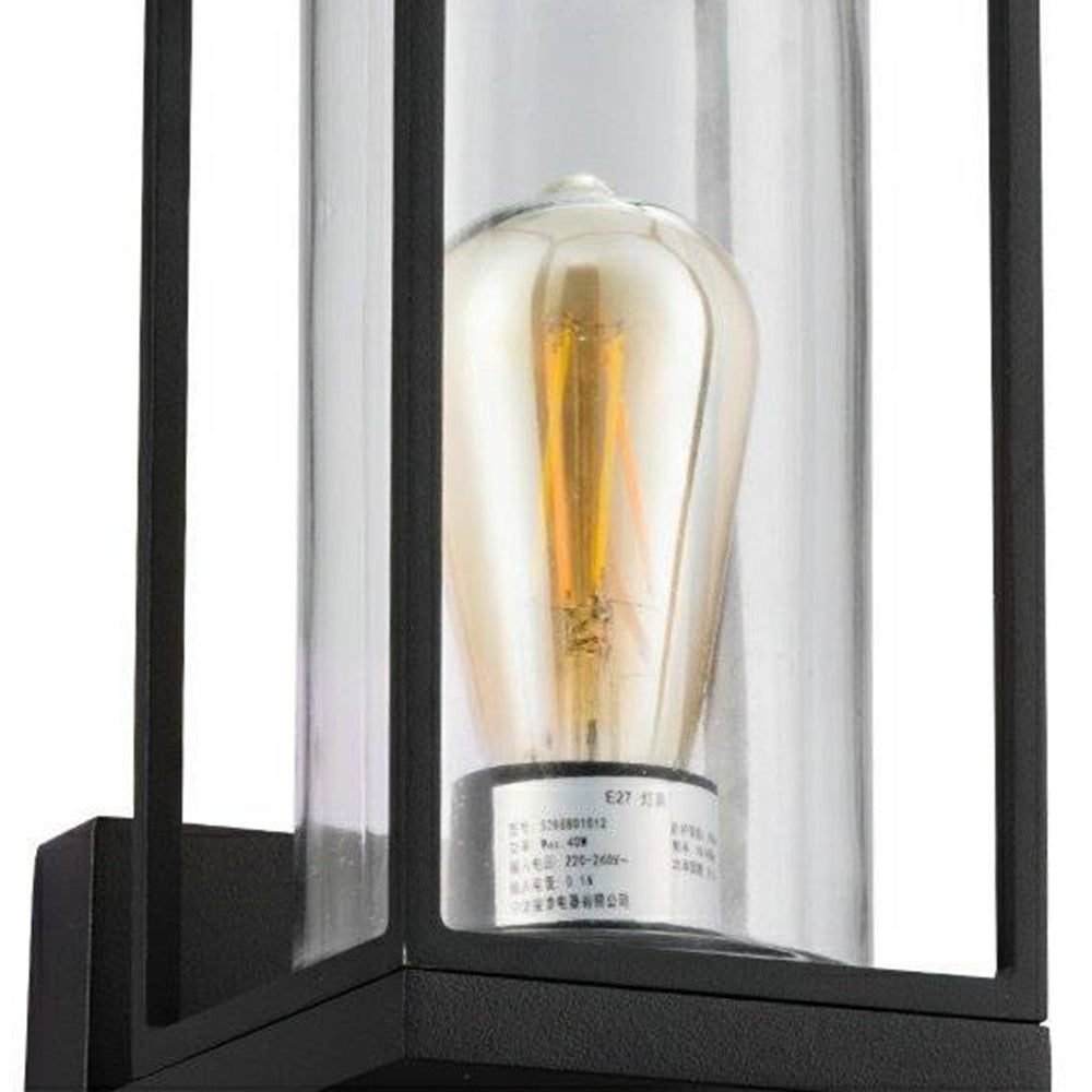 SilvaLight | Sleek Modern Outdoor Rectangular Wall Lamp in Black 8