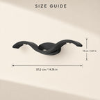 Size guide showing the wave wall light at 37.5cm wide and 7.8cm high