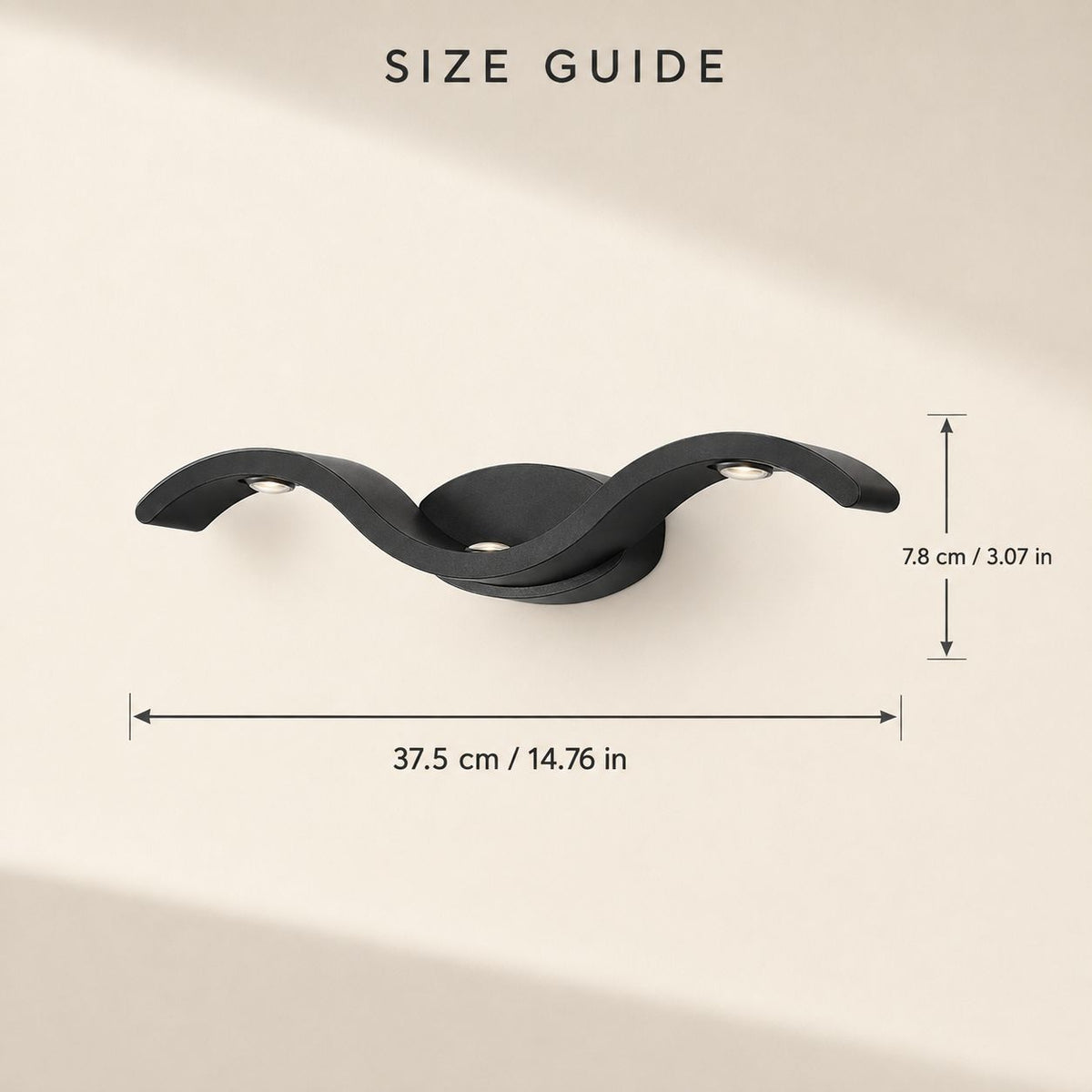 Up & Down Outdoor Wall Light | Wave LED Sconce, Black or White