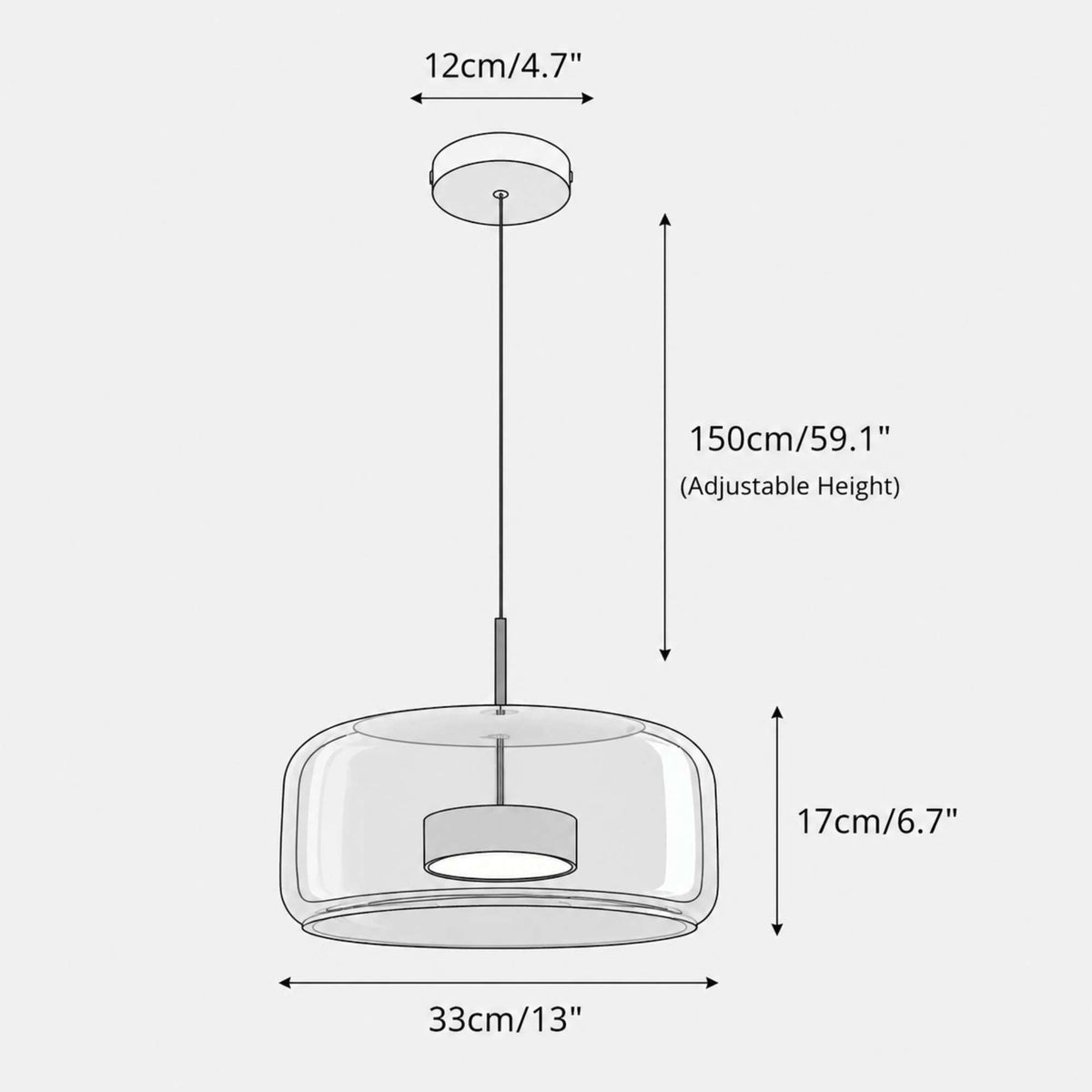 Luminara | Modern Elegant Glass Kitchen Pendant Lighting Fixture