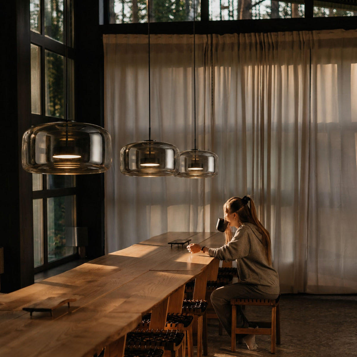 Luminara | Modern Elegant Glass Kitchen Pendant Lighting Fixture