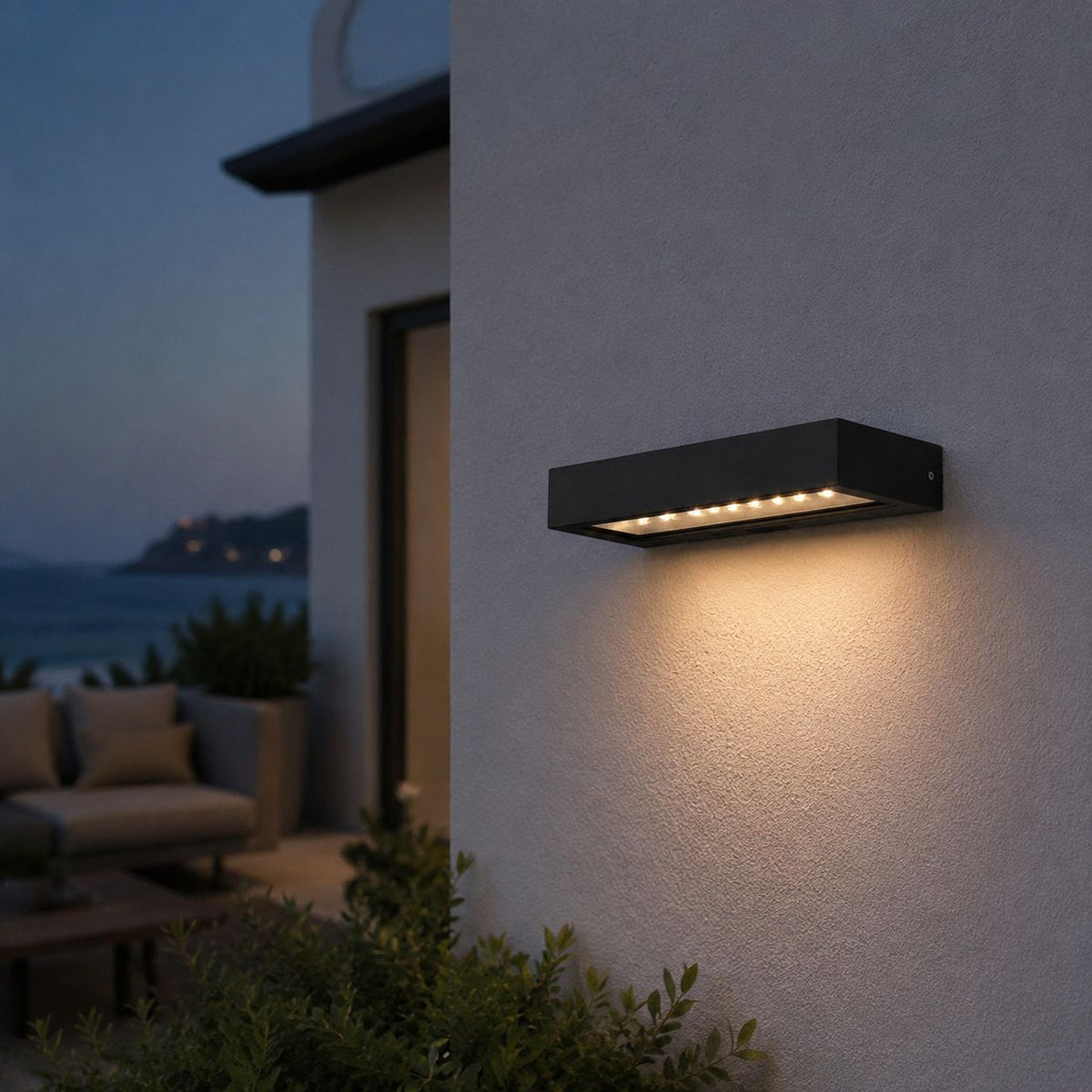 Solara | Elegant Modern Rectangular Solar Outdoor Wall Light