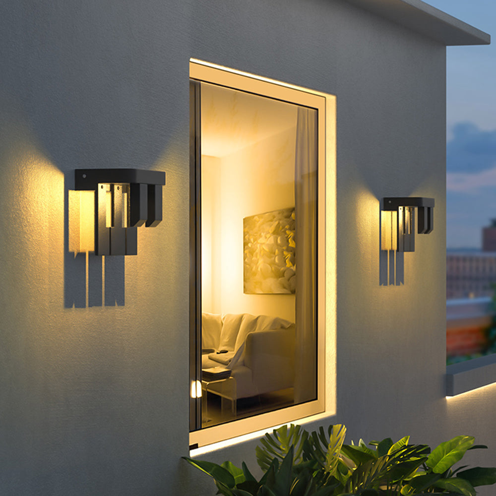Solara | Elegant Modern Metal Solar Outdoor Wall Lamp 2