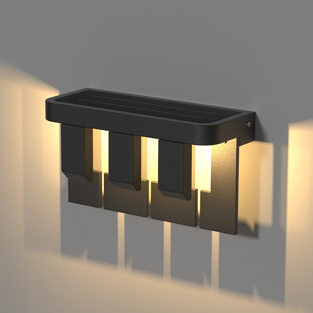 Solara | Elegant Modern Metal Solar Outdoor Wall Lamp 5