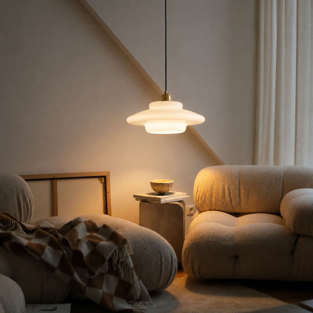 Nordica | Elegant Adjustable Glass Pendant Ceiling Light Fixture