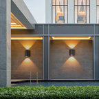 TavonLight | Elegant Minimalist Black Metal Outdoor Wall Lamp 3