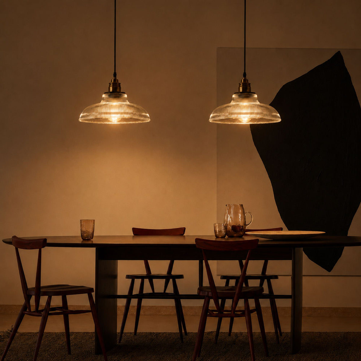 NordicAura | Vintage Elegant Glass Pendant Lighting Fixture