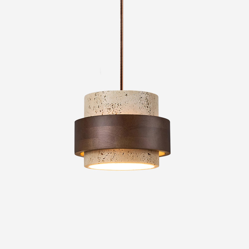 TravertineAura | Elegant Natural Stone Kitchen Pendant Lighting Fixture 1