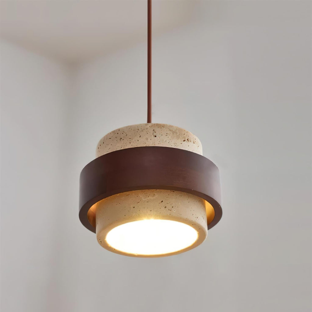 TravertineAura | Elegant Natural Stone Kitchen Pendant Lighting Fixture 4