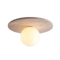 TravertineGlow | Elegant Minimalist Flush Mount Ceiling Light Fixture 0