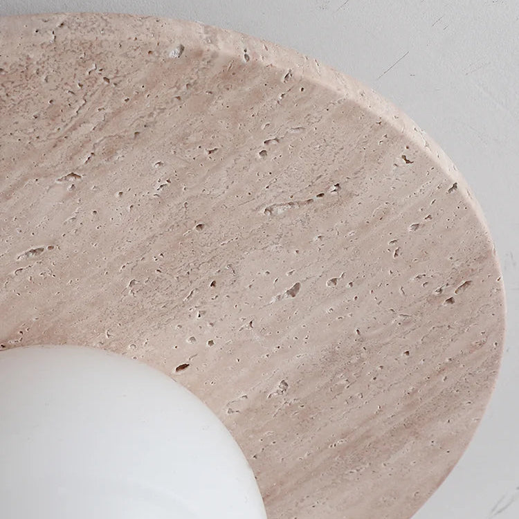 TravertineGlow | Elegant Minimalist Flush Mount Ceiling Light Fixture 6